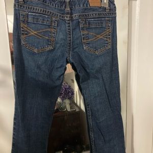 Aeropostale Jeans Womens 7/8 Reg Blue Bayla Skinny Stretch Denim